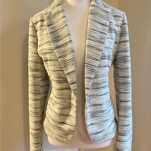 Amanda & Chelsea Textured Blazer in Black and White